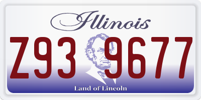 IL license plate Z939677