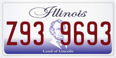 IL license plate Z939693