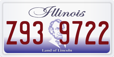 IL license plate Z939722