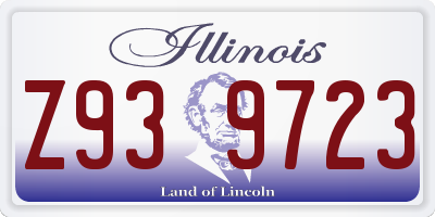 IL license plate Z939723