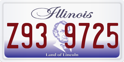 IL license plate Z939725