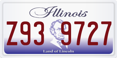 IL license plate Z939727