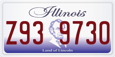 IL license plate Z939730
