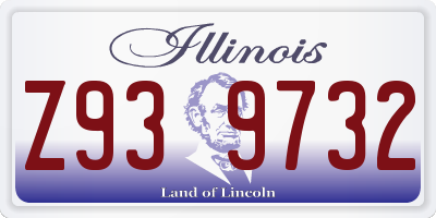IL license plate Z939732
