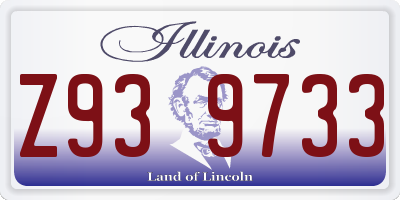 IL license plate Z939733