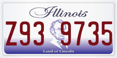 IL license plate Z939735