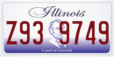 IL license plate Z939749