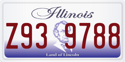 IL license plate Z939788