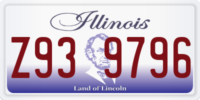 IL license plate Z939796