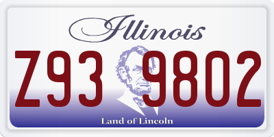 IL license plate Z939802