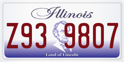 IL license plate Z939807