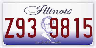 IL license plate Z939815