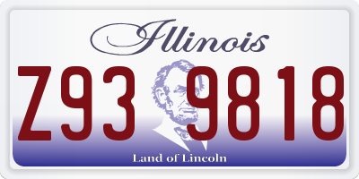 IL license plate Z939818