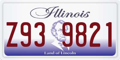 IL license plate Z939821
