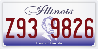 IL license plate Z939826