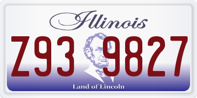 IL license plate Z939827