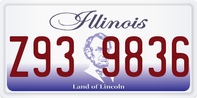 IL license plate Z939836
