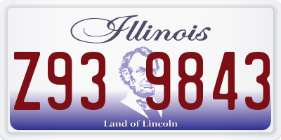 IL license plate Z939843