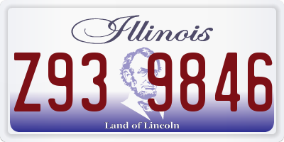 IL license plate Z939846