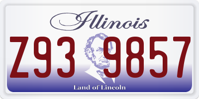 IL license plate Z939857