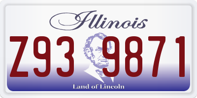 IL license plate Z939871