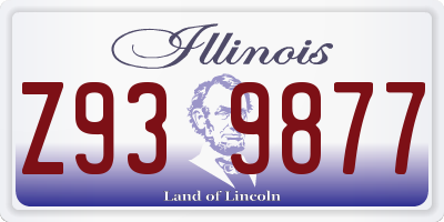 IL license plate Z939877