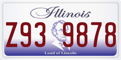 IL license plate Z939878