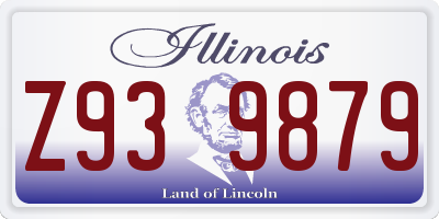 IL license plate Z939879