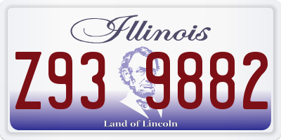 IL license plate Z939882