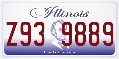 IL license plate Z939889