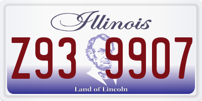 IL license plate Z939907