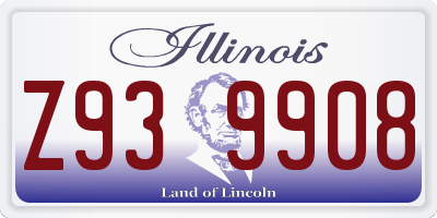 IL license plate Z939908
