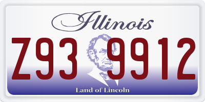 IL license plate Z939912