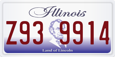 IL license plate Z939914