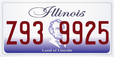 IL license plate Z939925
