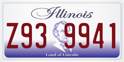 IL license plate Z939941