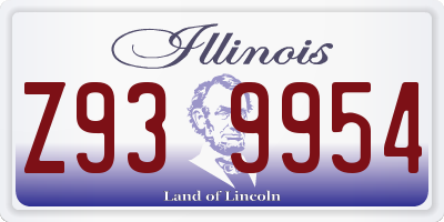 IL license plate Z939954