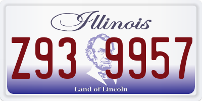IL license plate Z939957