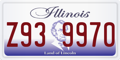 IL license plate Z939970