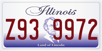 IL license plate Z939972