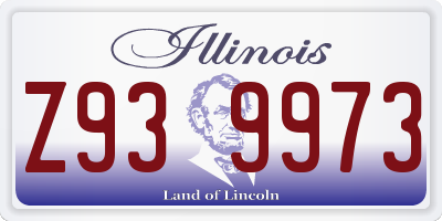 IL license plate Z939973