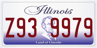 IL license plate Z939979