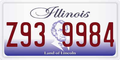 IL license plate Z939984