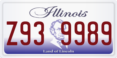 IL license plate Z939989