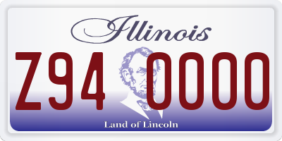 IL license plate Z940000