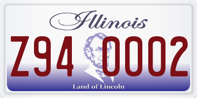 IL license plate Z940002
