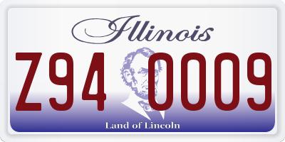 IL license plate Z940009