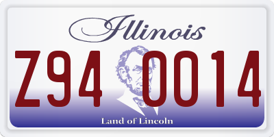 IL license plate Z940014