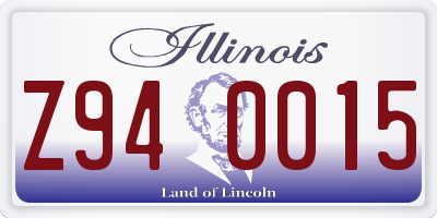 IL license plate Z940015