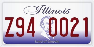 IL license plate Z940021